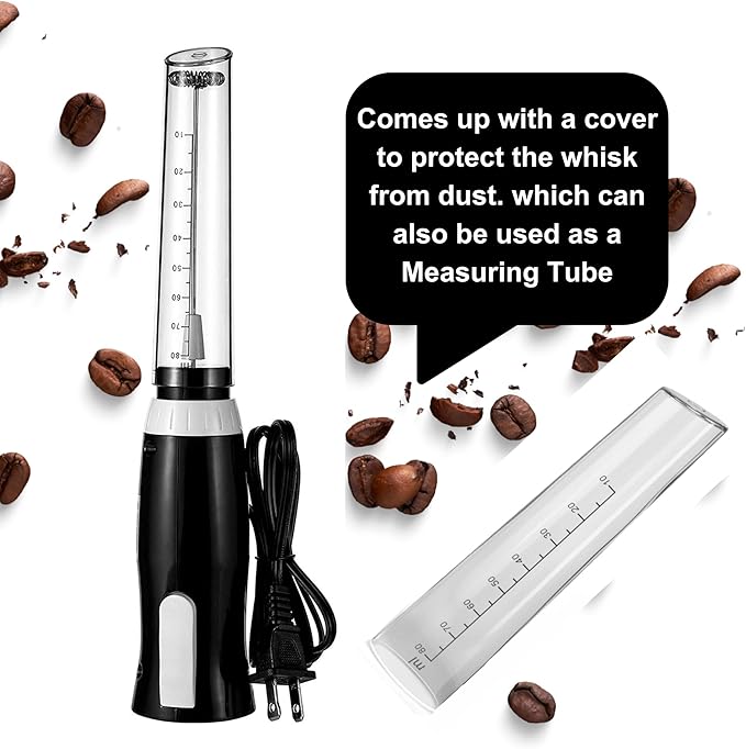 K-Brands Corded Electric Milk Frother with Plug in - Handheld Electric Whisk Stirrer Whipper - Foam Maker for Coffee, Latte, Cappuccino, Hot Chocolate – Powerful Drink Mixer
