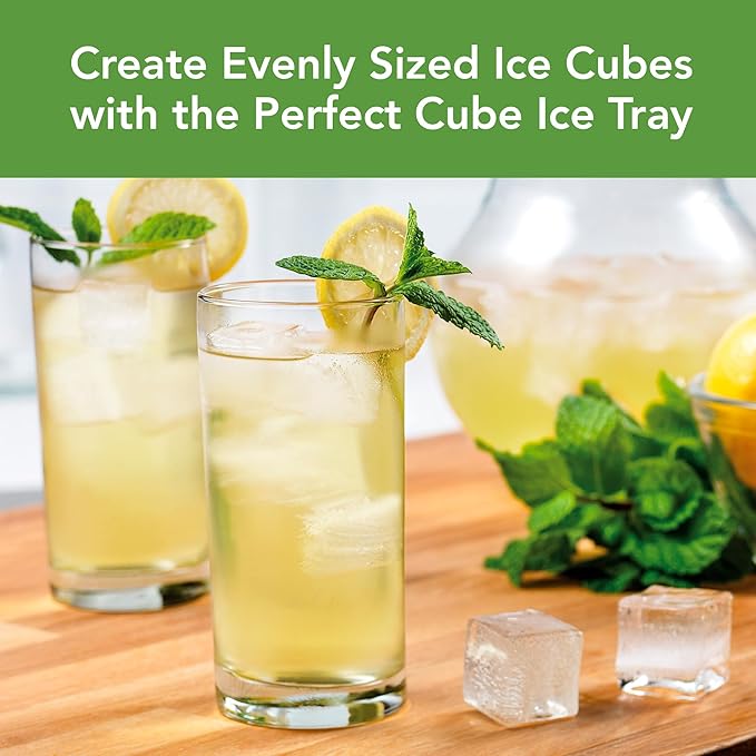 Tovolo Silicone Ice Cube Tray Charcoal Gray Pack of 2 BPA Free Ice Tray Mold for Coffee Drinks Cocktails, Dishwasher Safe Easy Release Perfect 1 Inch Cube Ice Tray for Whiskey Bourbon Spirits