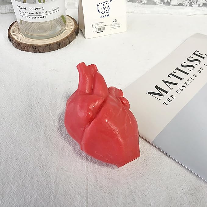 Organ Heart Silicone Resin Casting & Soap Making Molds - 3D Animal Shapes for Candle Making & Home Decor