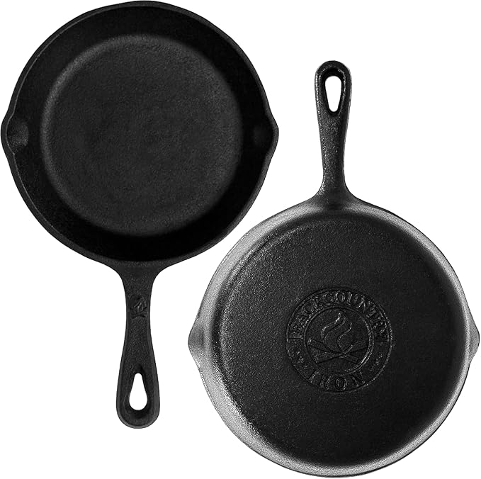 Backcountry Iron 6-1/2 Inch Round Small Pre-Seasoned Cast Iron Skillet
