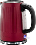 OVENTE Electric Kettle, 1.7L Stainless Steel Fast Boiling Water Heater with 1750W Power, BPA Free & Cordless Body, Auto Shut-Off, Boil-Dry Protection, Indicator Light & Removable Filter, Maroon KS711M