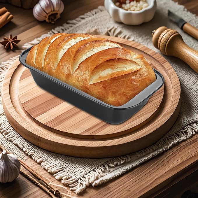 QTLCOHD 6 Pack 10 x 5 Bread Loaf Pan for Baking Homemade Bread, Non Stick Carbon Steel Loaf Pans