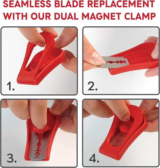 KneadAce Upgraded Extractable & Magnetic Bread Lame Dough Scoring Tool - Professional Sourdough scoring tool for Sourdough Bread baking & Bread Making Tools - Scoring Patterns booklet & 5 Razor Blades