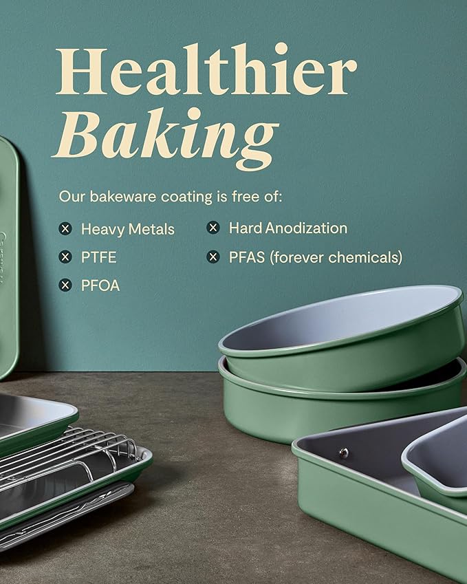 Caraway Non-Stick Ceramic Medium Baking Sheet - Naturally Slick Ceramic Coating - Non-Toxic, PTFE & PFOA Free - Perfect for Baking, Roasting, and More - Medium (15" x 10") - Navy
