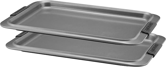 Anolon Advanced Nonstick Bakeware with Grips, Nonstick Cookie Sheet / Baking Sheet - 10 Inch x 15 Inch, Gray