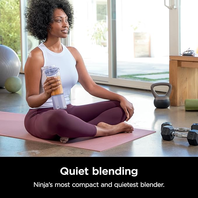 Ninja Blast Portable Blender, Cordless, 18oz. Vessel, Personal Blender For-Shakes and Smoothies, BPA Free, Leakproof-Lid and Sip Spout, USB-C Rechargeable, Dishwasher Safe Parts, Lavender, BC151ML