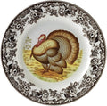 Spode Woodland Turkey Dinner Plate - 10.5" Traditional Thanksgiving Design with Historic British Floral Border, Fine Earthenware - Dishwasher, Microwave & Warm Oven Safe - Made in England