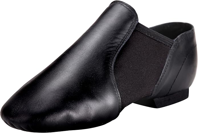 Linodes Unisex Leather Upper Jazz Shoe Slip-on for Women and Men's Dance Shoes