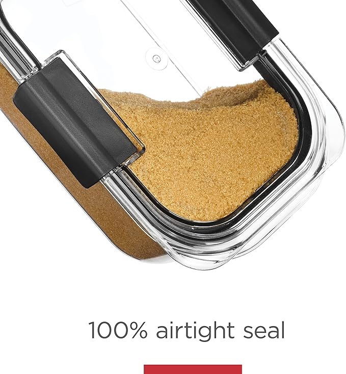 Rubbermaid Brilliance Pantry Airtight Food Storage Container, BPA-Free 7.8 Cup, Ideal for Brown Sugar - Efficient, Leak-Proof and Dishwasher-safe
