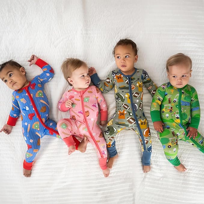 Little Sleepies Pajamas for Baby Boys & Girls, Viscose from Bamboo Baby Pajamas, Preemie & Newborn Sleepers, 2-Way Zipper PJs