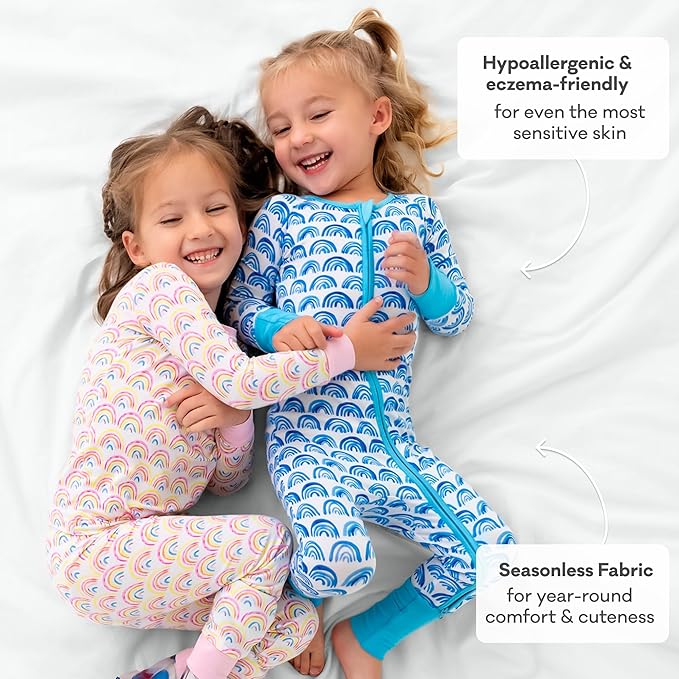 Little Sleepies Pajamas for Baby Boys & Girls, Viscose from Bamboo Baby Pajamas, Preemie & Newborn Sleepers, 2-Way Zipper PJs