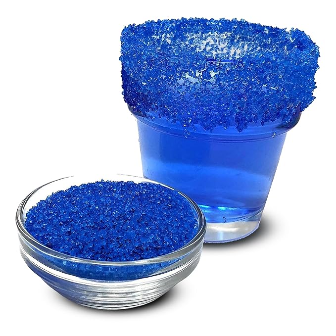 Snowy River Royal Blue, Cocktail & Margarita Sugar Rimmer - Vibrant Color Glass Rimming Sugar with Medium Crystal Texture - 8oz