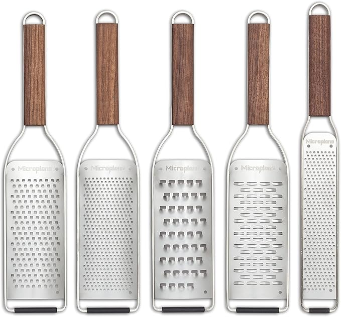 Microplane Master Series Wood Handle Stainless Steel Zester Grater