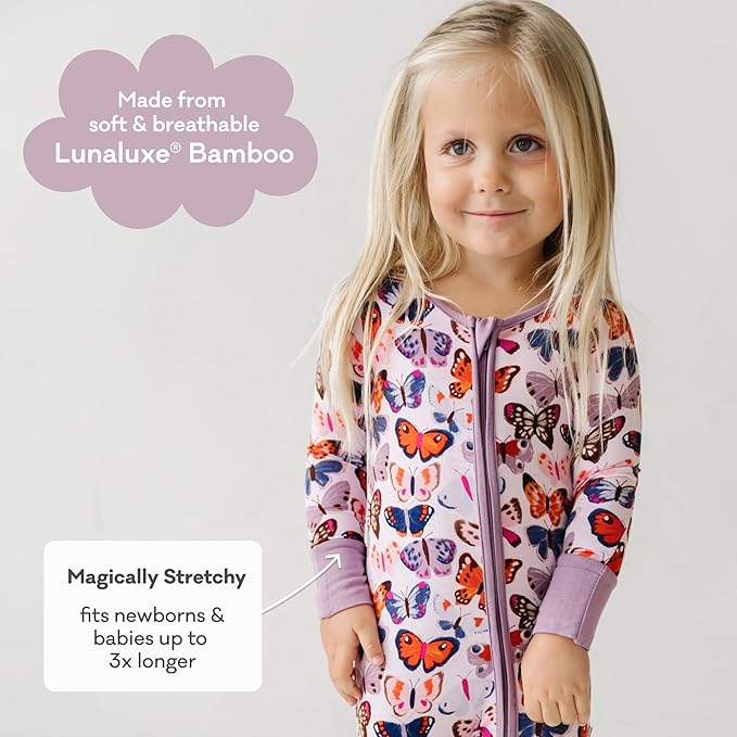 Little Sleepies Pajamas for Baby Boys & Girls, Viscose from Bamboo Baby Pajamas, Preemie & Newborn Sleepers, 2-Way Zipper PJs