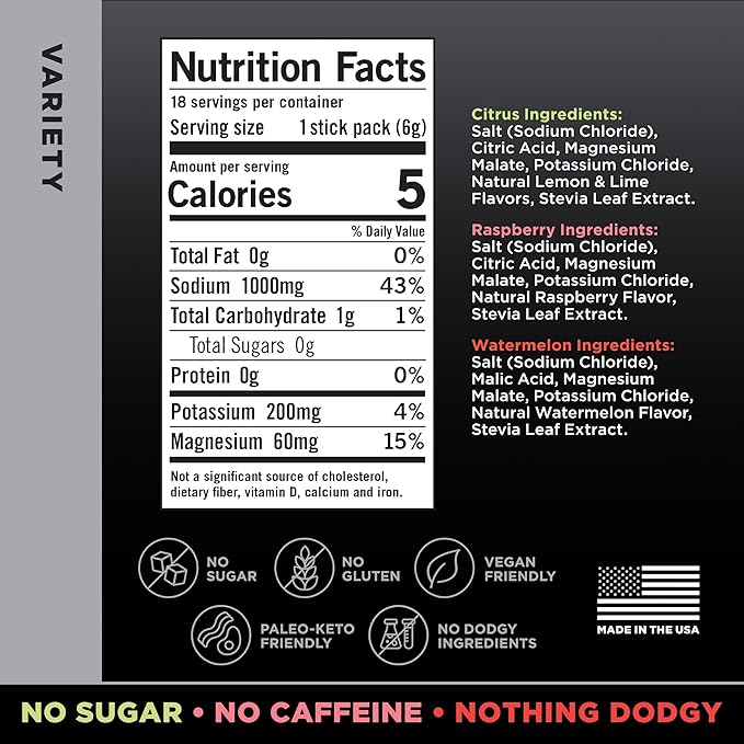 LMNT Zero Sugar Electrolytes - Variety Pack | Drink Mix | 12-Count