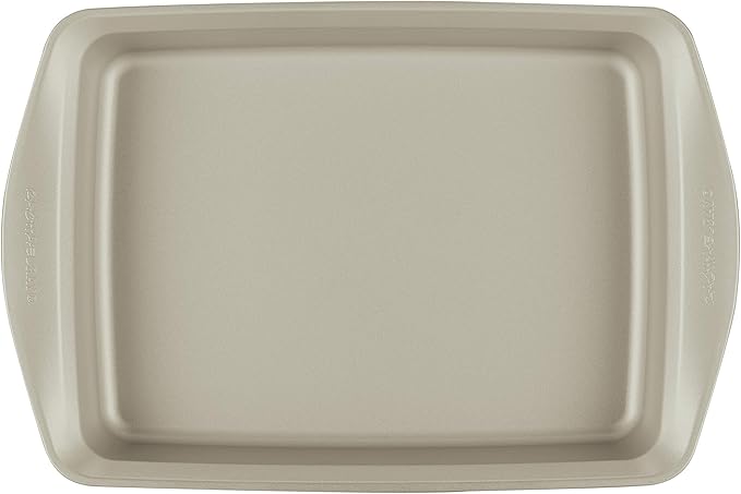 Rachael Ray Nonstick Bakeware Set without Grips includes Nonstick Baking Pan with Lid and Muffin Pan / Cupcake Pan - 3 Piece, Silver