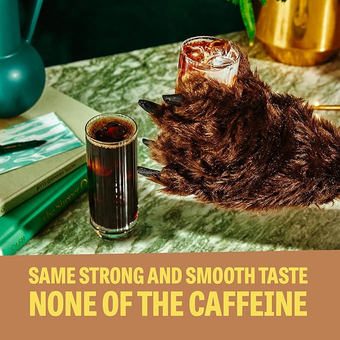 Wandering Bear Decaf Cold Brew Coffee - Bold, Smooth, No Sugar Added, Shelf-Stable, Ready to Drink, Gluten Free & Vegan Decaf Iced Cold Brewed Coffee Drink - 32 fl oz, 6 pack