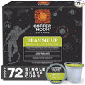 Copper Moon Single Serve Coffee Pods for Keurig K-Cup Brewers, Light Roast, Bean Me Up Blend, 72 Count