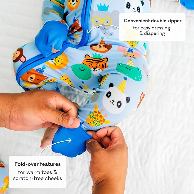 Little Sleepies Pajamas for Baby Boys & Girls, Viscose from Bamboo Baby Pajamas, Preemie & Newborn Sleepers, 2-Way Zipper PJs