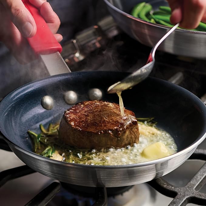 Tramontina Professional 8-Inch Ceramic Non Stick Small Frying Pan, Heavy-Gauge Aluminum Skillet with Nonstick Coating, Dishwasher and Oven Safe, Black