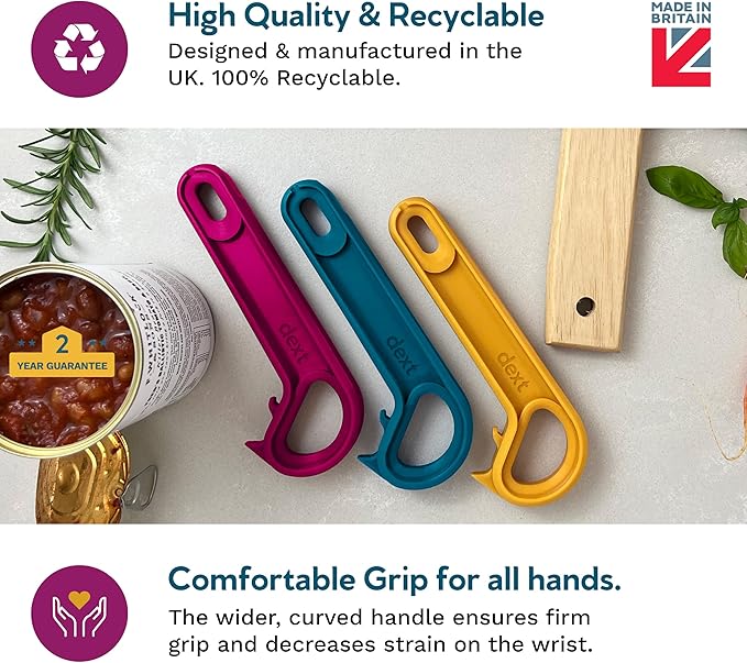 Ring Pull & Pop Top Can Opener (Teal) Easy Open Any Pull Tab Cans for Seniors, Soda, Pet Food, Cat Cans, Beer, Parkinsons Aids for living Gifts, Gadgets for People with Arthritis, kitchen gadgets.