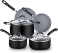 Cook N Home Pots and Pans Nonstick Kitchen Cookware Sets include Saucepan Frying Pan Stockpots 8-Piece, Heavy Gauge, Stay Cool Handle, Marble
