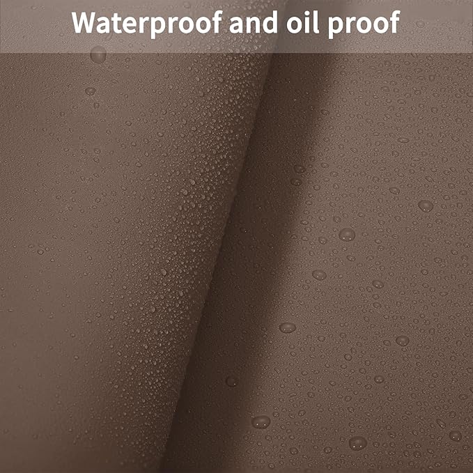 Leather Desk Mat,1.8mm Thick,16x72 Inch Desk Cover,Desk Protector Mat,Dresser Cover Top,Nail Table Mat,Dresser Cover,Quartz Countertop Protector(Mud Color+Champagne Gold,16x72)