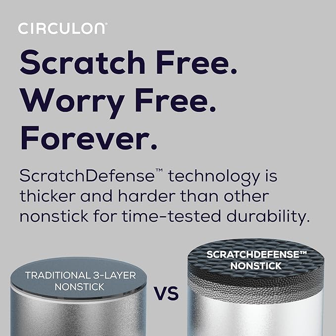 Circulon A1 Series with ScratchDefense Technology Nonstick Induction Frying Pans/Skillet Set, 8.5 Inch and 10 Inch - Graphite, Skillet Set (8.5" & 10")