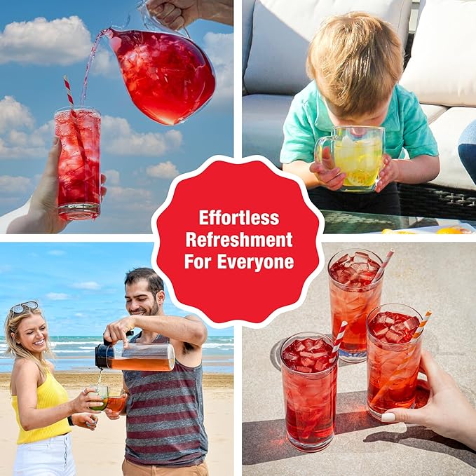 Tiesta Tea - Strawberry Lemonade Cold Brew Tea, Loose Leaf, Strawberry Lemon Herbal Blend, Premium Iced Blends, Non-Caffeinated Iced Drink, 10 Cold Brew Bags, Makes 64oz Pitcher Each