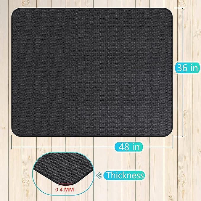 UBeesize Thickened 48x36 inches Under Grill Mat for Outdoor Grill,Double-Sided Fireproof Grill Pad for Fire Pit,Indoor Fireplace Mat Fire Pit Mat,Oil-Proof Waterproof BBQ Protector for Deck and Patio