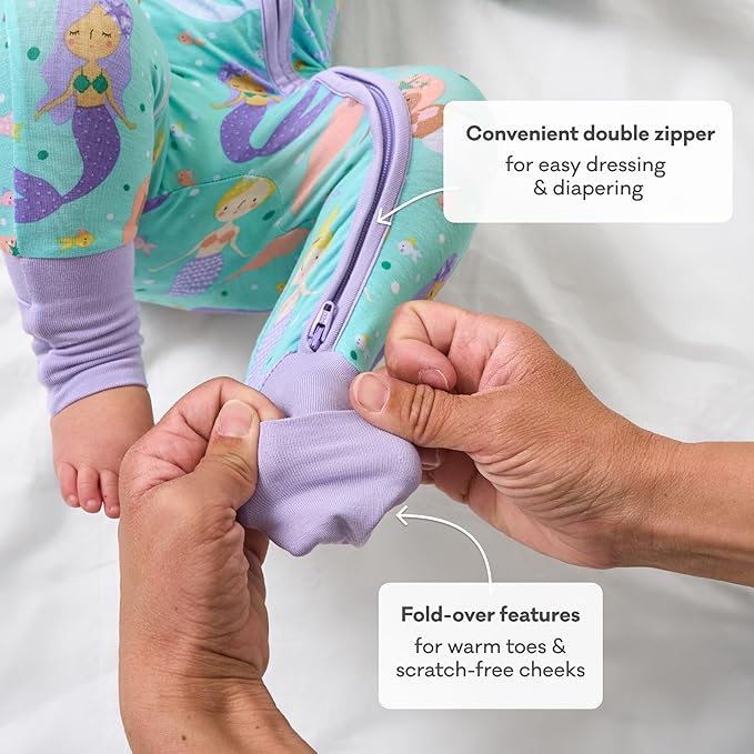 Little Sleepies Pajamas for Baby Boys & Girls, Viscose from Bamboo Baby Pajamas, Preemie & Newborn Sleepers, 2-Way Zipper PJs