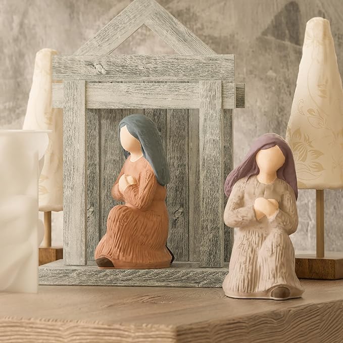 Angel Nativity Scene Molds - Jesus, Maria, Angel & Nativity Designs - Resin Casting & Silicone Molds for Candle Making & Home Decor Wave Candle Mold