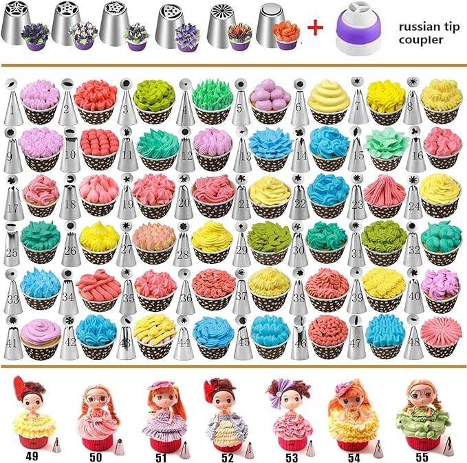 540PCS Cake Decorating Kit - Baking Supplies with 4 Springform Pans, Rotating Turntable, Decorating Tools, Cake Baking Supplies Set for Beginners