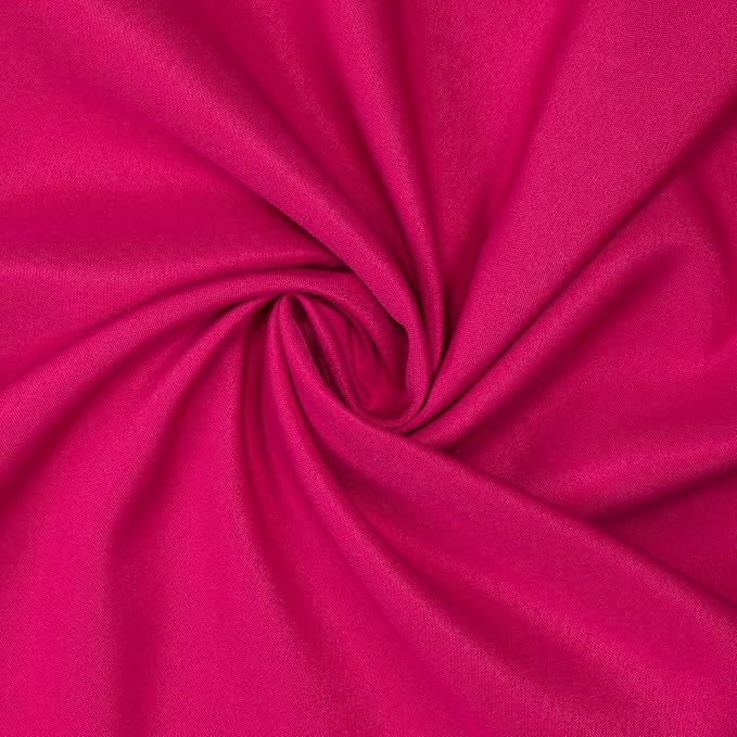 Gee Di Moda Rectangle Tablecloth - 60 x 84 Inch Fuchsia Table Cloth for 5 Foot Rectangle Table - Heavy Duty Washable Fabric - for 5 Ft Buffet Table, Holiday Party, Dinner, Wedding & Baby Shower