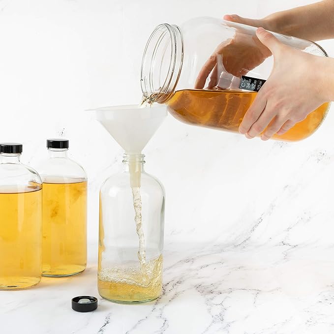 kitchentoolz Gallon Jar 1 Gallon Glass Jar with Lid – Wide Mouth Large Glass Jar for Fermenting, Pickling, Canning, Water Glassing Eggs, Kombucha, and Food Storage – BPA-Free, Made in USA (2-Pack)