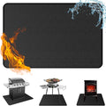 Anze Under Grill Mat for Outdoor Grill, 36 x 48 Inch Anti-Slip BBQ Floor Mats, Easy to Clean Reusable Fireproof Grill Pad, Oil-Proof Waterproof Protector for Indoor Fireplace Pit Mat