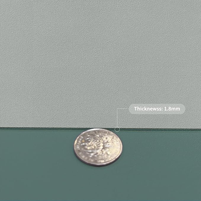 Leather Desk Mat,1.8mm Thick,15.75x63 Inch Desk Cover,Desk Protector Mat,Dresser Cover Top,Desktop Cover,Dresser Cover Top for Bedroom,Table Protector Mat(Aqua Blue+Gray,15.75x63)