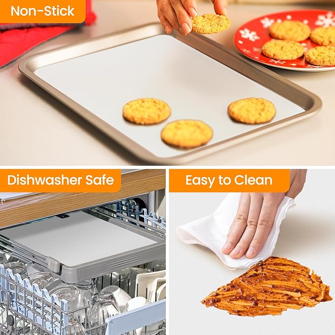 Silicone Baking Mat Roll - Best German Silicone -Heat Resistant Pie Cookie Bread Pizza Macaron Baking Mat, Silicone Pastry Mat, Non-Stick Dough Mat Non-slip Silicone Mat Roll for Countertop Protector