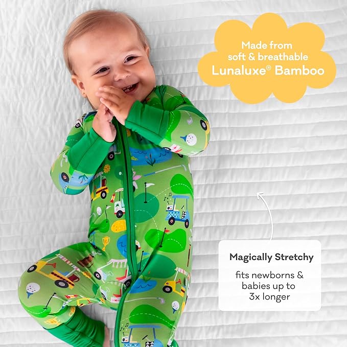 Little Sleepies Pajamas for Baby Boys & Girls, Viscose from Bamboo Baby Pajamas, Preemie & Newborn Sleepers, 2-Way Zipper PJs