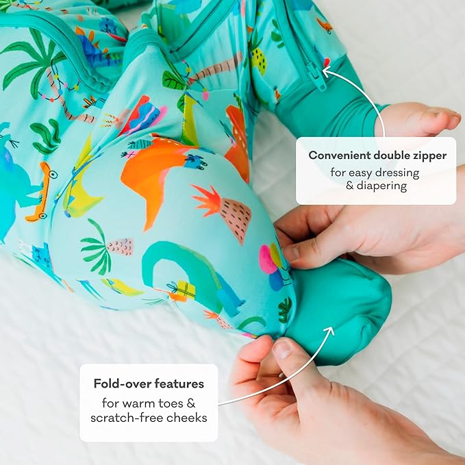Little Sleepies Pajamas for Baby Boys & Girls, Viscose from Bamboo Baby Pajamas, Preemie & Newborn Sleepers, 2-Way Zipper PJs