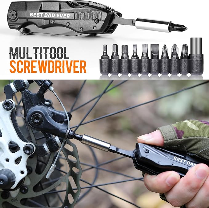 Gifts for Dad, Multitool Knife BEST DAD EVER for Camping, Fathers Day Christmas Unique Gifts for Dad, Dads Birthday Gift from Daughter Son, Christmas Ideal Presents for Dads, Gadget Present for Father