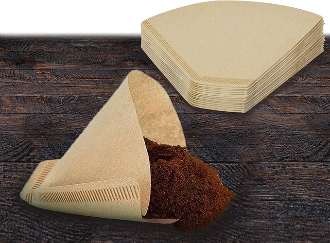 Cone Coffee Filters #4, Coffee Filters 4 Cone Paper Unbleached, Number 4 Coffee Filter 8-12 Cup, Size 4 Paper Filter, Compatible with Ninja Coffee Maker and Cuisinart Coffee Maker, 100 Count