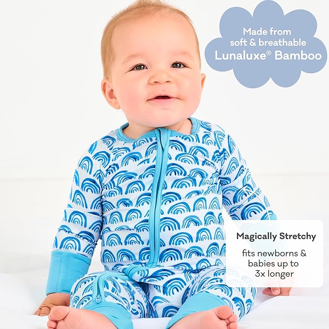 Little Sleepies Pajamas for Baby Boys & Girls, Viscose from Bamboo Baby Pajamas, Preemie & Newborn Sleepers, 2-Way Zipper PJs