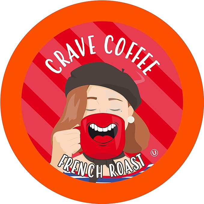 Crave Beverages French Roast - Dark Roast Coffee Pods, for Keurig K Cup Brewers, 40 Count