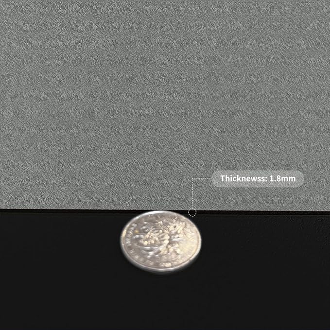 Leather Dresser Cover,1.8mm Thick,14x72 Inch,Dresser Protector Top,Dresser Top Protector,Dresser Cover Top,Dresser Top Cover,Dresser Cover Top for Bedroom.(Black+Gray,14x72)