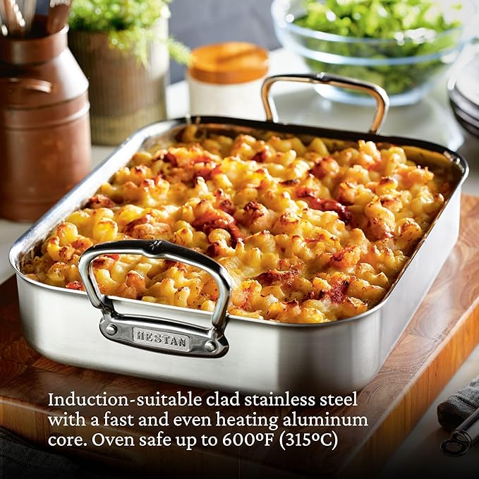 Hestan Provisions – 14.5" Classic Clad Roaster with Stainless Steel Rack