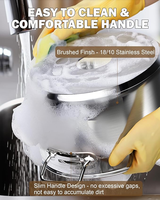 Cooks Standard Stockpots Stainless Steel, 24 Quart Professional Grade Stock Pot with Lid, Silver
