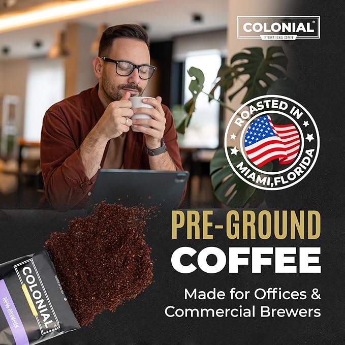 Colonial Coffee 32 Count Single Pot Coffee Packets – Assorted Variety Pack with Medium, Dark, & Decaf Roast Blends | Pre-Measured Frac Packs for 12 Cup Maker | Bulk Ground Gourmet Coffee for Home & Office