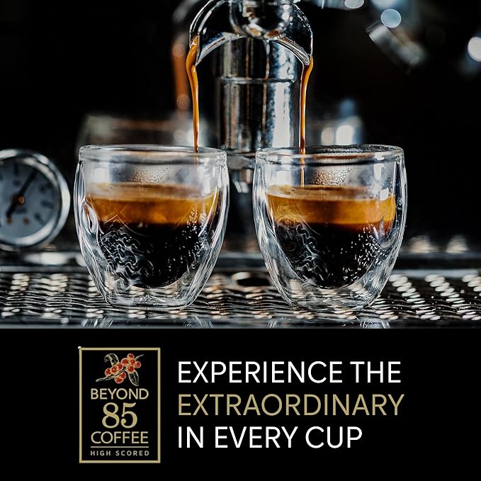 Beyond 85 Espresso Colombian Coffee – 340g Whole Bean Espresso – Bold & Smooth Whole Beans for Rich Crema – Best Coffee Beans for Lattes, Cappuccinos & More
