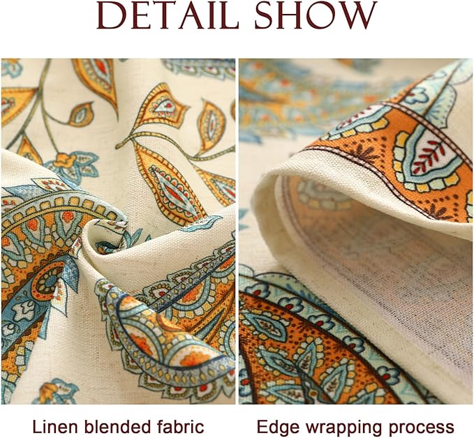 patdrea Designer Vintage Floral Tablecloth for Square Table,Linen Breathable Durable French Table Cloth,Durable Cover for Kitchen Dining,Christmas,Thanksgiving,Tea Party,67"x67"-Lysaniya